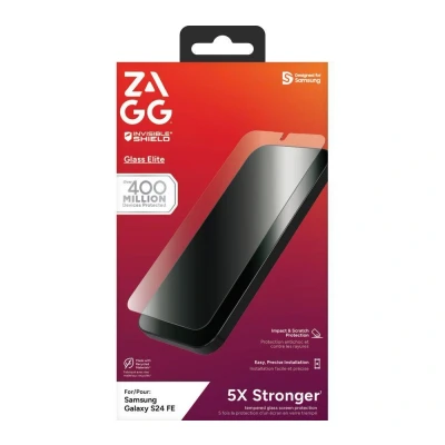 Image of ZAGG InvisibleShield Tempered Glass Clear Screen Protector Samsung Galaxy S24 FE