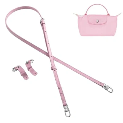 Image of Gastinsave Purse Straps Replacement, Leather Handbag Crossbody Shoulder Strap Adjustable for Longchamp Bag Women (Sakura Pink)