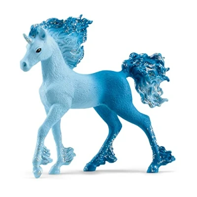 Image of SCHLEICH 70758 Elementa Water Flames Unicorn Foal bayala Toy Figurine for children aged 5 12 Years , 3.4 inch