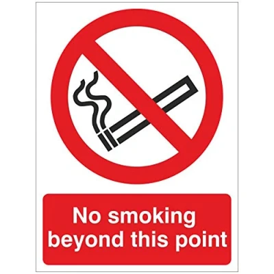 Image of No Smoking Beyond This Point Sign 150mm x 200mm Rigid Plastic