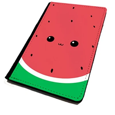 Image of WTF Passport Cover/Holder. Watermelon Face Travel Protection.