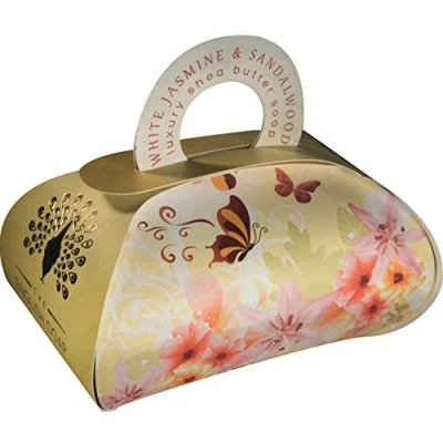 Image of The English Soap Company, Large Gift Bag Bath Soap, White Jasmine and Sandalwood, 260g