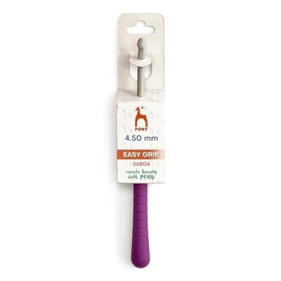 Image of Pony Easy Grip Crochet hook aluminium 4.50mm 1pc