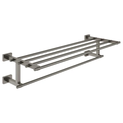Image of Grohe Essentials Cube Multi Towel Rack Brushed Hard Graphite (40512AL1)