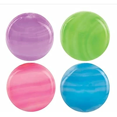 Image of Baker Ross FC231 Light Up Galaxy Balls Bouncy Balls, Great for Kids Party Bags, Stocking Fillers and Small Gifts Children,Pink ,pack of 4,