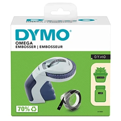 Image of DYMO Omega Embossing Label Maker Small with Turn Click Wheel and Ergonomic Design for Home, DIY &amp; Crafting (£/, Ä, Ö Ü)