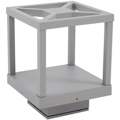 Image of Lucande LED pedestal light Lealan, grey, metal, 23 cm, IP54