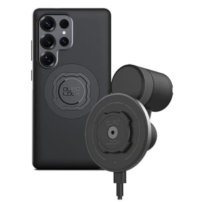 Image of Quad Lock Vent Car Phone Holder Kit with MAG Wireless Charging Head V2 and Case for Galaxy S25 Ultra