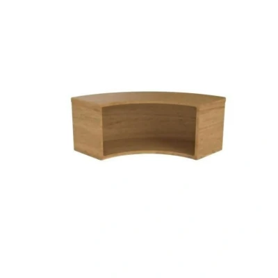 Image of Office Hippo Modular Reception Desk, Corner Top Unit, White, 80 x 40 cm