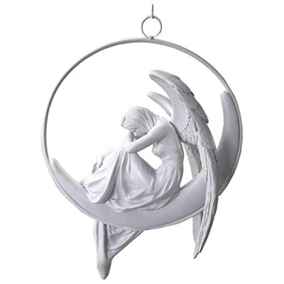 Image of Nemesis Now Serenity White Hanging Winged Angel Decoration, Polyresin, One Size