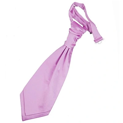 Image of DQT Plain Satin Wedding Pre Tied Scrunchie Cravat Tie for Boys Lilac