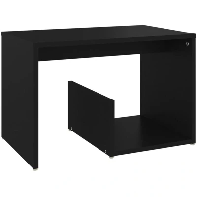 Image of vidaXL Side Table Black 59x36x38 cm Engineered Wood