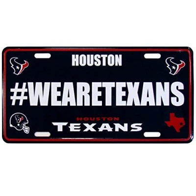 Image of NFL Houston Texans Hashtag License Plate, 12&quot;, Blue