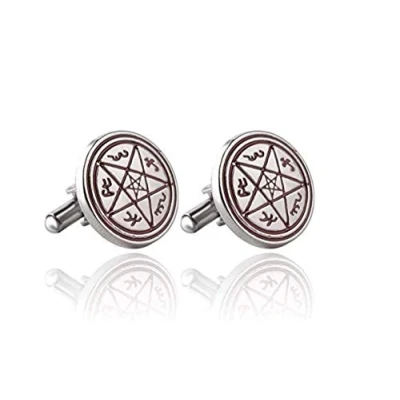 Image of Patch Nation Pagan Pentagram Metal Cosplay Cufflinks
