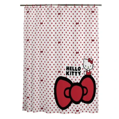Image of Franco Hello Kitty 13 Piece Shower Curtain and Ring Set, (100% Officially Licensed Product)