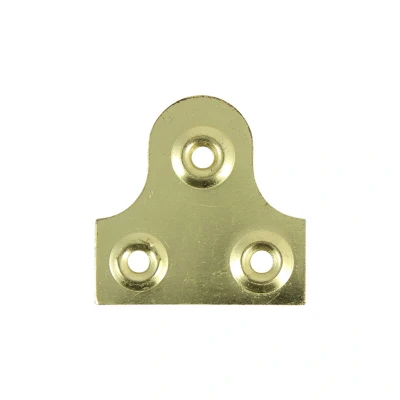 Image of 12x TIMCO Mirror Plates Plain Electro Brass PMP32P Pack of 4