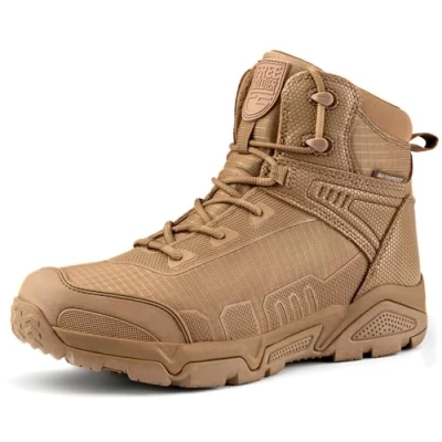 Image of FREE SOLDIER Men&#039;s Tactical Boots 6&quot; inch Summer Lightweight Breathable Desert with Thin Durable Fabric(Brown,UK11)