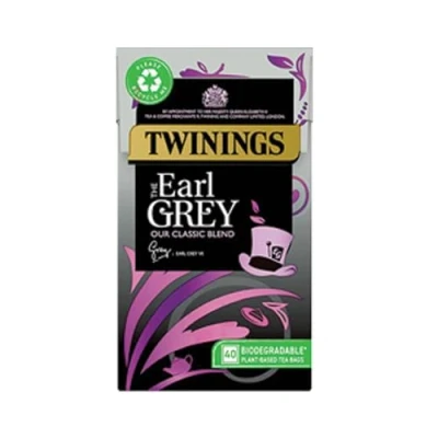 Image of Twinings Earl Grey Tea Bergamot &amp; Lemon Flavoured Black Blend, 40 Biodegradable Bags