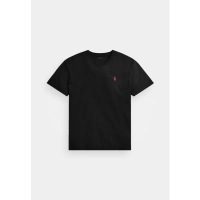 Image of Polo Ralph Lauren Classic FIT Jersey Vneck Tshirt Basic Tshirt, Men&#039;s, Size: XL, Black