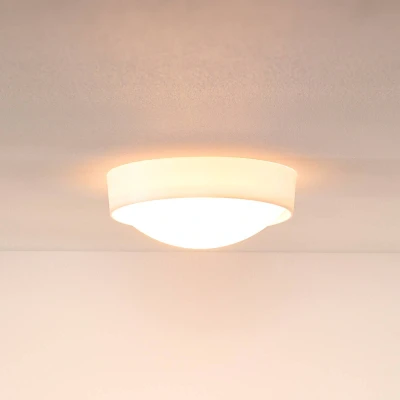 Image of Lucide Lex ceiling light, round, Ø 25 cm, white