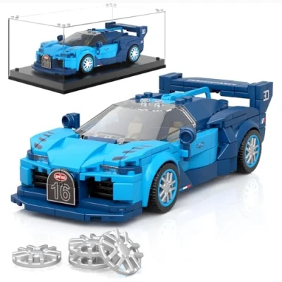 Image of Mould King 27001 Speed Champions GT Racing Car Building Toys With Acrylic Display Case Super Sports Blocks Kit Collectible Race Vehicle Construction Toys(336 Pcs)
