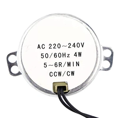 Image of 1Pcs AC 220 240V 4W Synchronous Motor 50/60Hz CCW/CW Electric Synchron Geared Motor(5 6RPM)