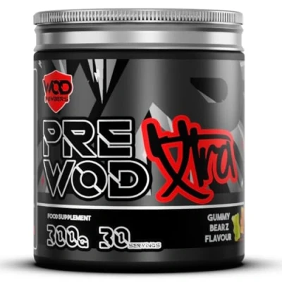 Image of WOD Powders Pre Xtra 300g Workout Supplement for Functional Fitness (Sour Gummy Bear)