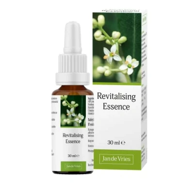 Image of Jan De Vries Revitalising Essence Flower Pick me up Counter Feelings of Sluggishness Contains Peppermint, Olive &amp; Hornbeam 30ml