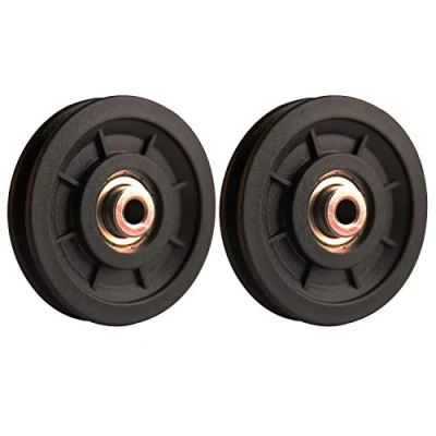 Image of LFJ 90mm Gym Pulley Wheel, Universal Bearing Pulleys for Cable Machine Fitness Equipment Wearproof Abration Spare Part (2Pcs)