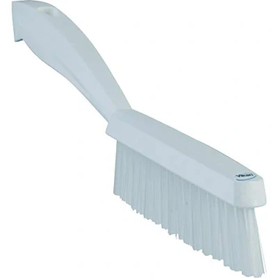 Image of Vikan 41955 Slim, Stiff Bristles, Washing / Sweeping, Hand Brush, Fabric, Upholstery, Carpet, 300mm (White)
