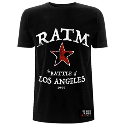 Image of Rage Against The Machine Battle Star Official Tee T Shirt Mens Unisex (Large) Black
