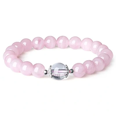 Image of COAI Women&#039;s Beaded Bracelet Crystal for Women, Rose Quartz