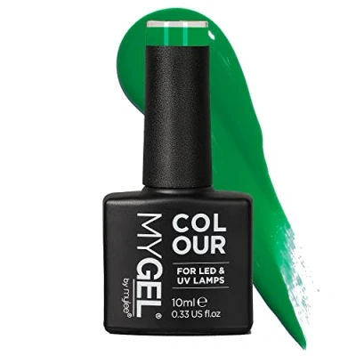 Image of Mylee Gel Nail Polish 10ml [Groovy Green] UV/LED Soak Off Art Manicure Pedicure for Professional, Salon &amp; Home Use [Autumn/Winter 2022] Long Lasting Easy to Apply