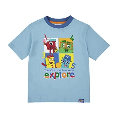 Image of Numberblocks Boys T Shirt (7 8 Years) Blue