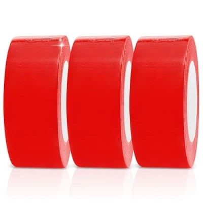 Image of TNCIAD PW Red Duct Tape. 3 pack (48mm x 45m) 2&quot; Gaffer Tape, Tape Heavy Duty, Waterproof Outdoor Use, Gaff Coloured