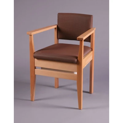 Image of Homecraft Deluxe Commode Chair, Rich Brown Upholstery, Chic Style for Personal &amp; Clinical Use, High Seat Arms Support, Bathroom Independence Safety Aid (Eligible VAT relief in the UK)