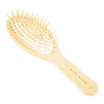 Image of Acca Kappa Pneumatic Beech Wood Oval Brush With Wooden Pins