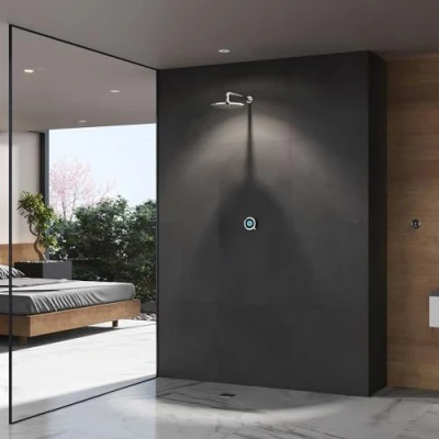 Image of Aqualisa Optic Q Smart Shower Concealed with Wall Fixed Head (Gravity Pumped)