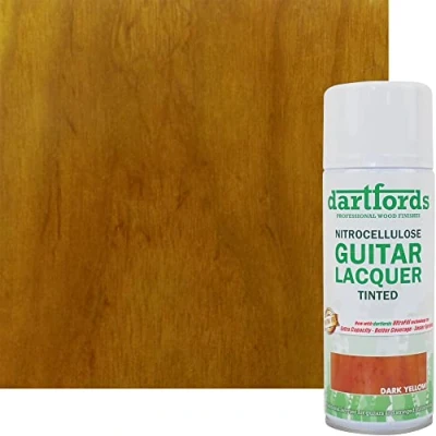 Image of dartfords Dark Yellow Nitrocellulose Guitar Lacquer 400ml Aerosol