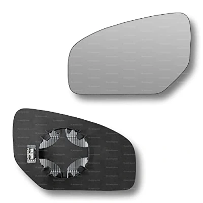 Image of Less4spares Replacement Wing Mirror Glass Left Compatible with Honda Civic 2012 2017 CLIP ON Passnager Near Side N/S Heated Convex