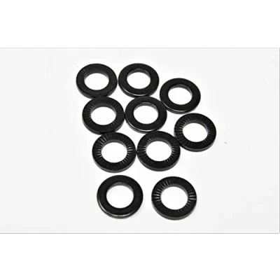 Image of 14mm Axle BMX Bike Wheel Spindle Washers 3mm Thickness Black Select Quantity 10 or 20 (10)