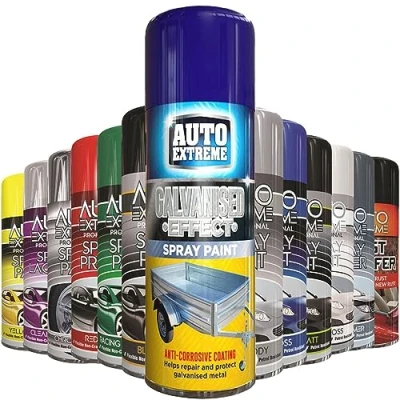 Image of AlezyB 1 x Auto Extreme Galvanised Effect Spray Paint 400ml Professional Quality, Perfect Finish Multipurpose Aerosol for Cars, Bikes,Vans, Metal, Wood