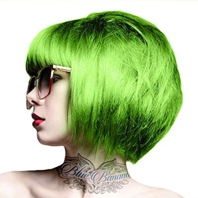 Image of 2 Crazy Color Semi Permanent Hair Colour Dye Cream by Renbow 100ml Lime Twist 68