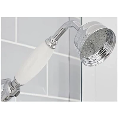 Image of Milano Elizabeth Traditional Telephone Style Hand Shower Handset Chrome White