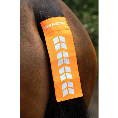 Image of Shires Equi Flector Reflective Tail Strap (Orange)