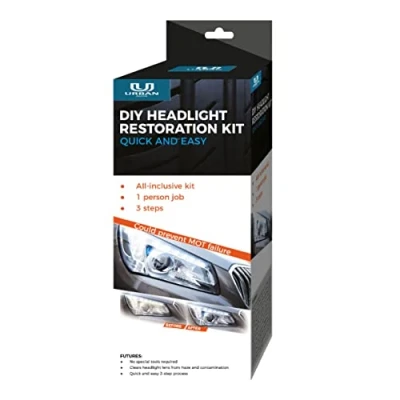 Image of Car Headlight Restoration Kit Restore Clarity &amp; Appearance MOT Accept
