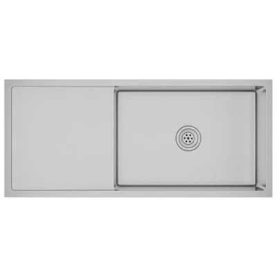 Image of vidaXL Handmade Kitchen Sink in Stainless Steel Versatile Design for Undermount, Flush Mount and Drop Installation, Anti Corrosion, Soundproof Efficient X Flume Drainage