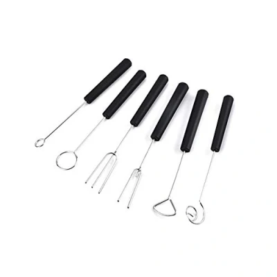 Image of 6pcs Stainless Steel Dipping Fork Set Perfect for Handmade Chocolates Fondue Cheese