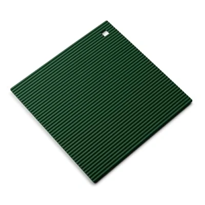 Image of Zeal Silicone 22cm Square Hot Mat Trivet Forest Green