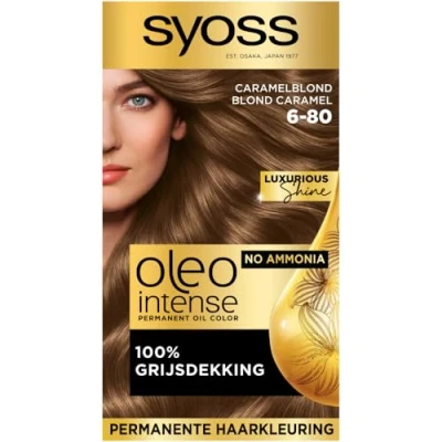 Image of Syoss Color Oleo Intense 6 80 Caramel Blonde Hair Detergent 1 Set